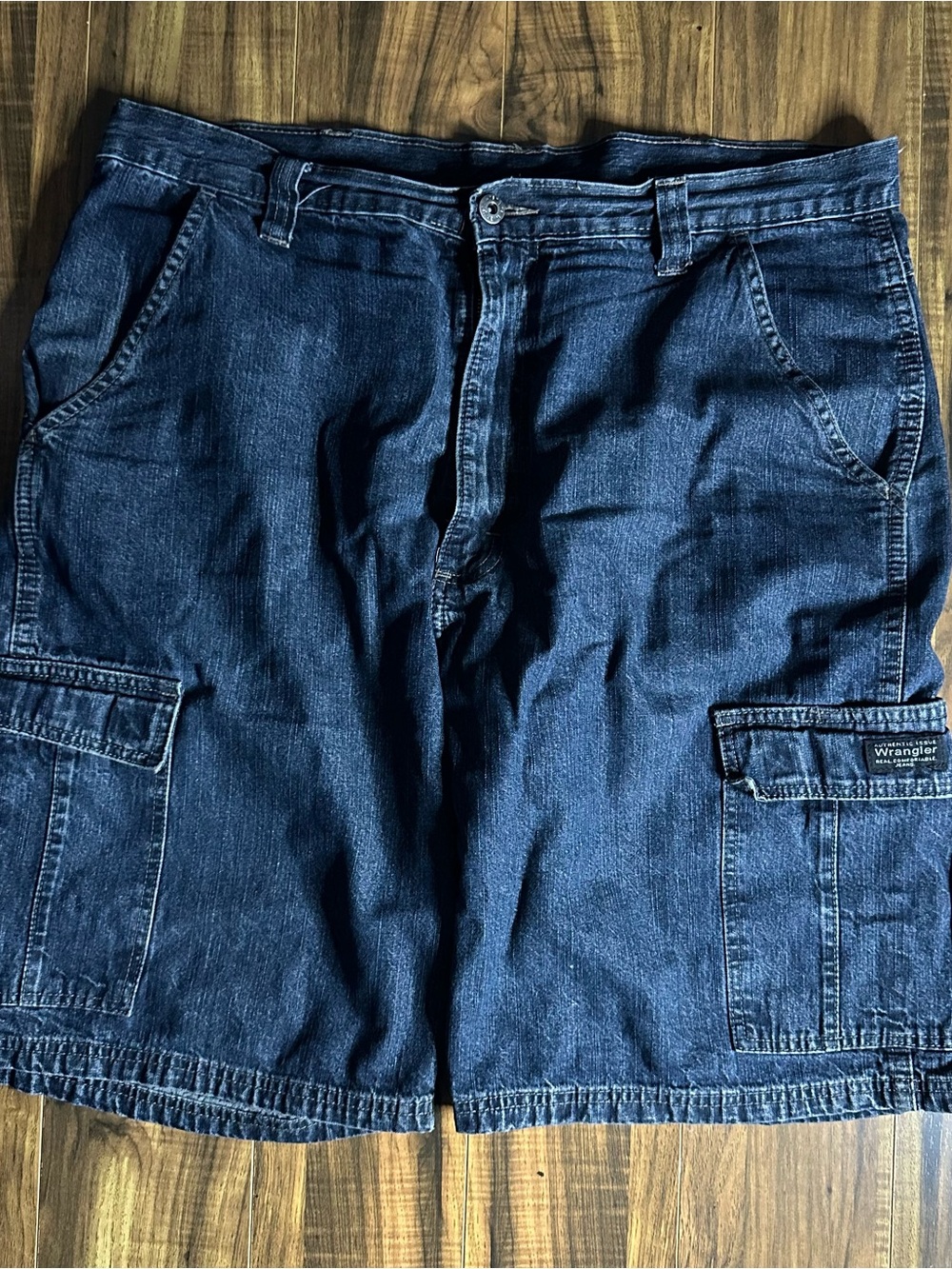 Wrangler Men’s Navy Denim Cargo Shorts